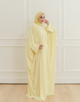 Butter Yellow Draped Hardware Kaftan