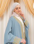 Denim Blue Aghabani Bisht- Final Sale