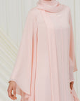 Powder Pink Tie Neck Maxi Dress- Final Sale