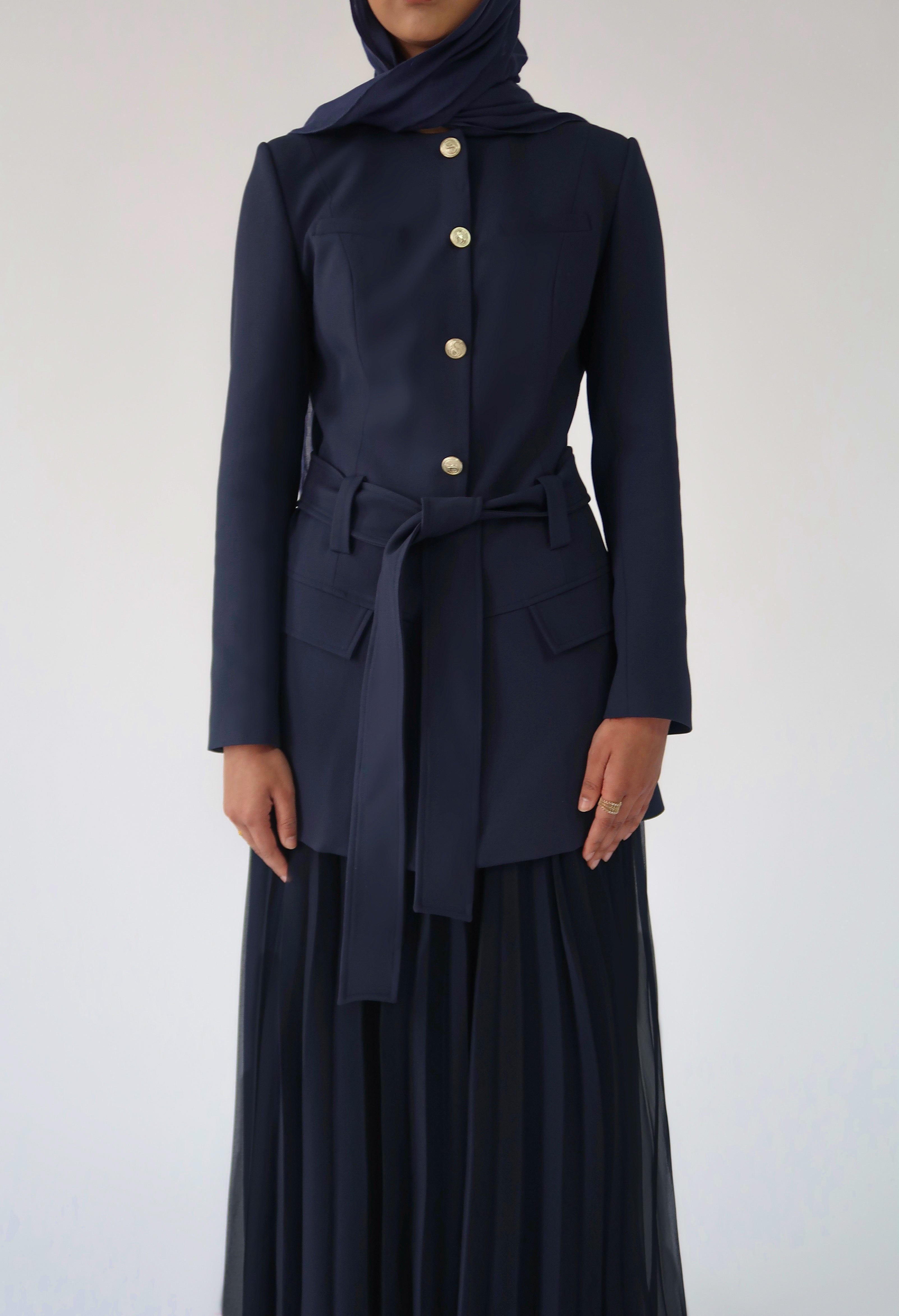 Navy SE Belted Jacket - Final Sale