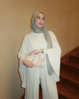 Mint Gray Cape Tunic Set