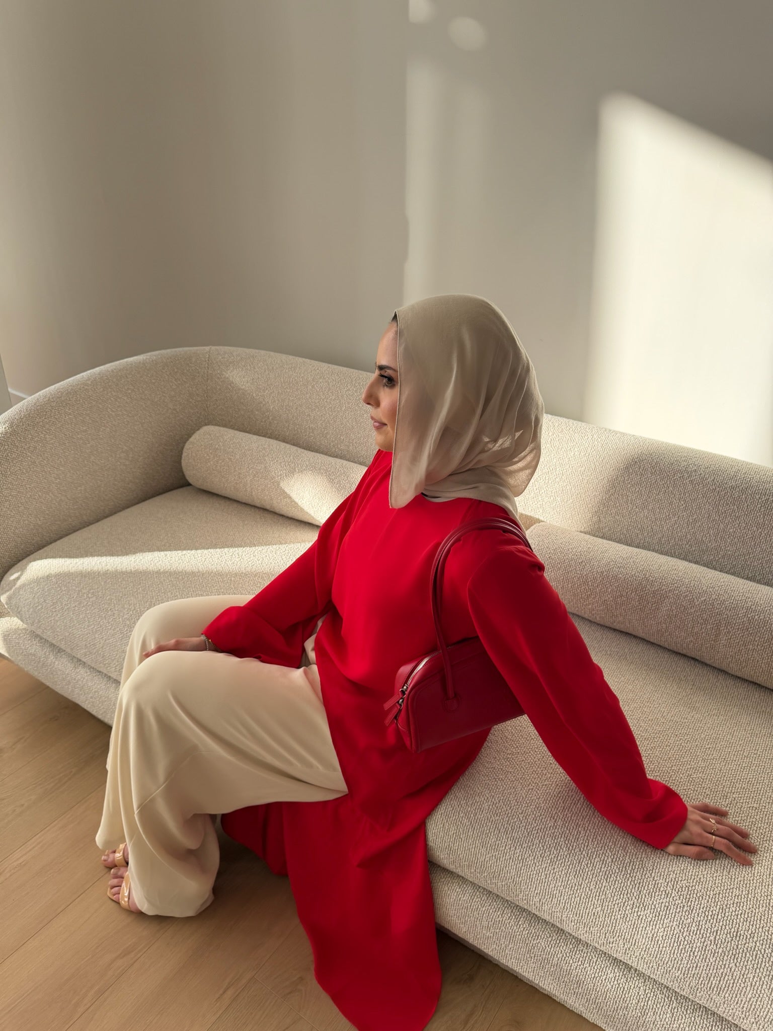 rosymonster luna tunic レッド　美品 Crimson Red High-Low Tunic – Summer Evenings