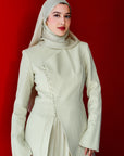 Melon Buttoned Blazer Tunic