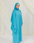 Aquamarine Tie Neck Maxi Dress- Final Sale