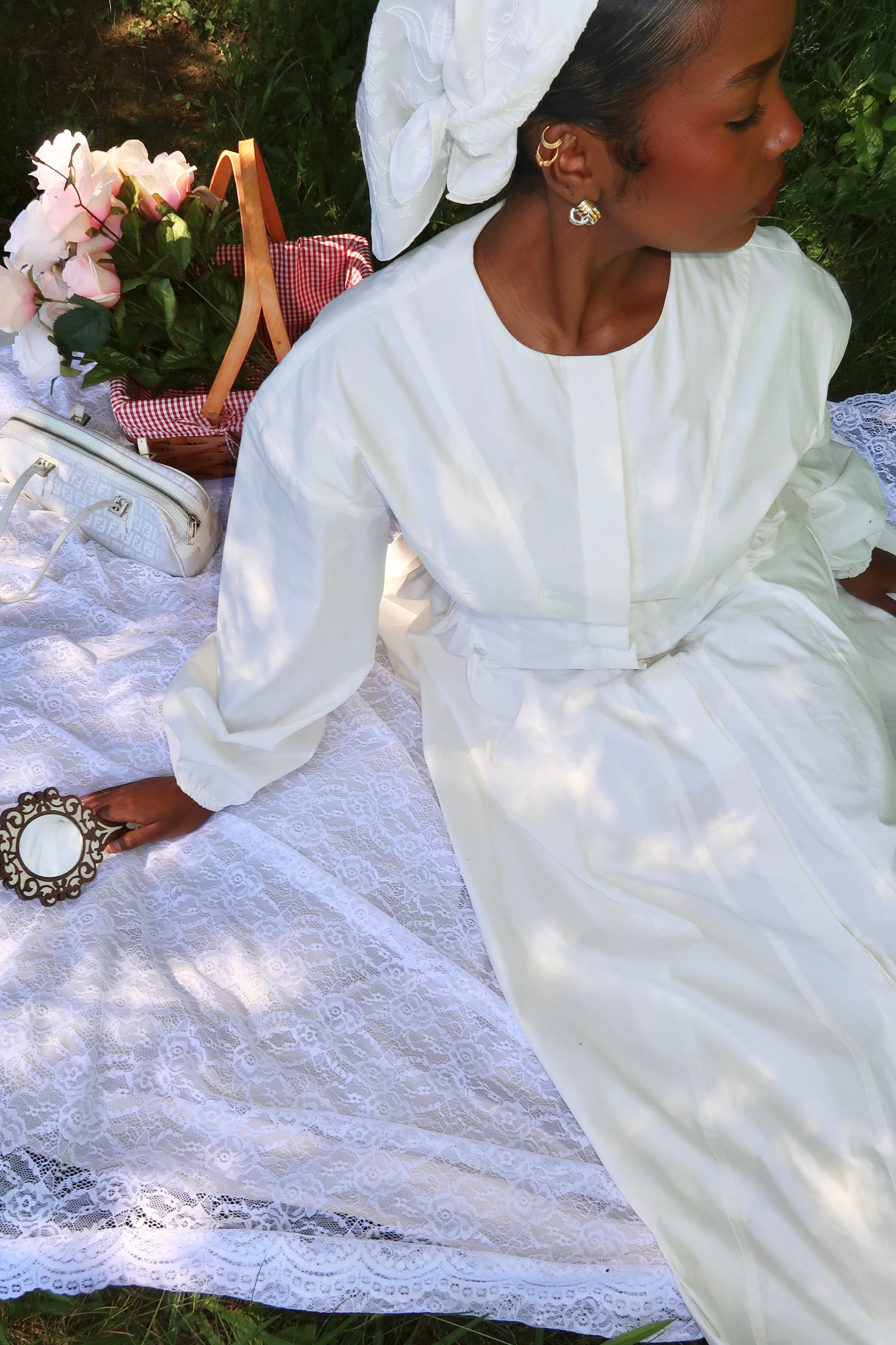 White Cinched Buttoned Dress- * Flash Sale – Summer Evenings