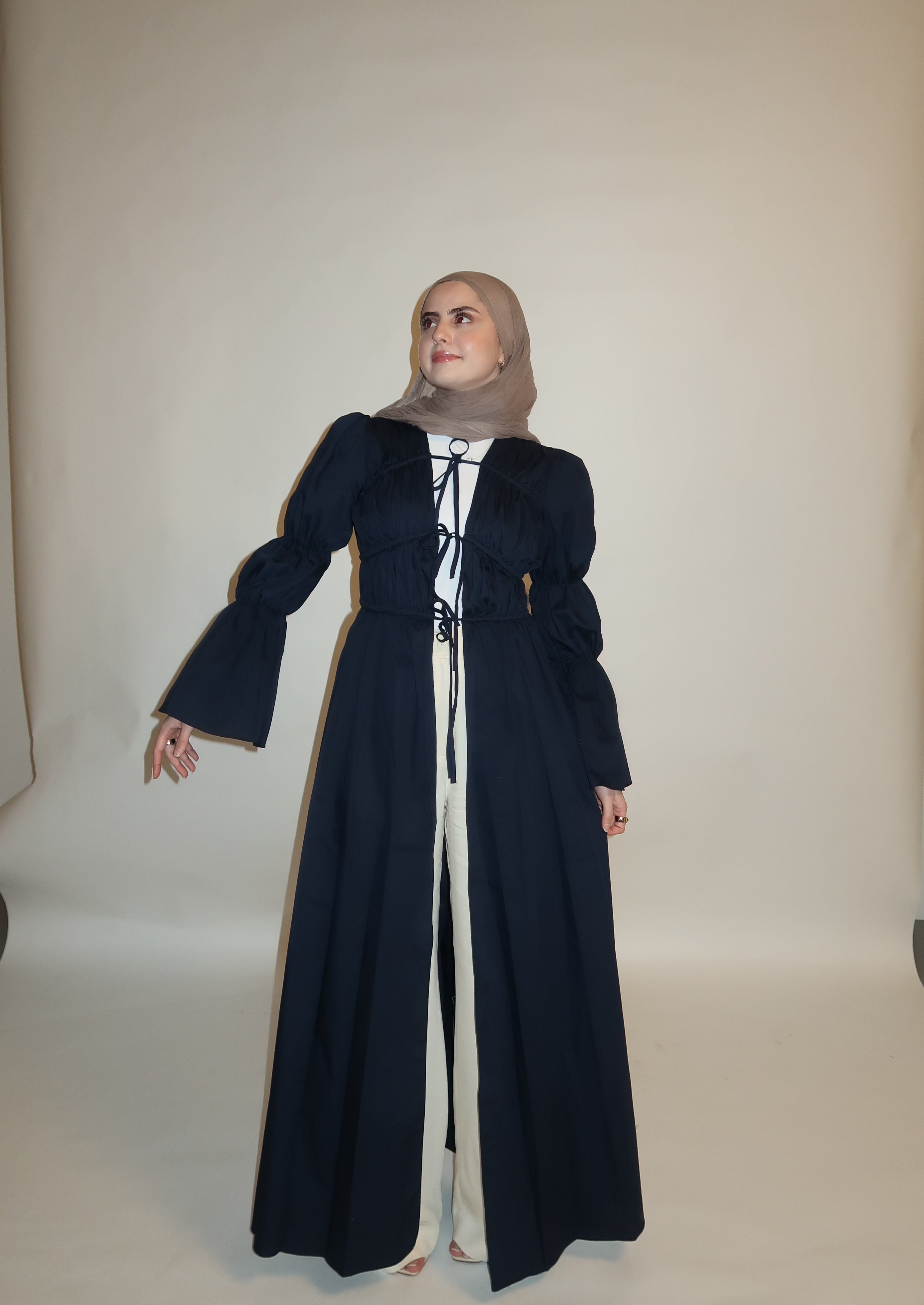 Navy Cinched Cloak