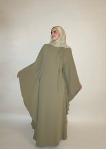 Olive Bow Tie Kaftan - Final Sale