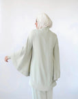 Mint Gray Cape Tunic Set