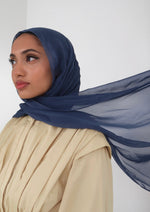Load image into Gallery viewer, Navy Shimmering Scarf
