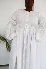 Load image into Gallery viewer, White Cinched Lace Up Dress
