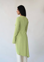 Load image into Gallery viewer, Lime Green Asymmetric Slit Tunic
