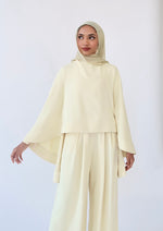 Load image into Gallery viewer, Butter Yellow Cape Tunic Set

