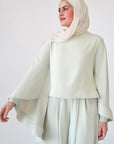 Mint Gray Cape Tunic Set