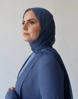 Denim Blue Shimmering Scarf