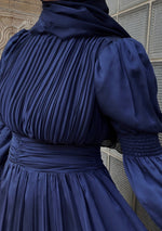 Load image into Gallery viewer, Midnight Navy Ruched Dress
