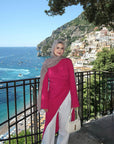 Fuchsia Asymmetric Slit Tunic