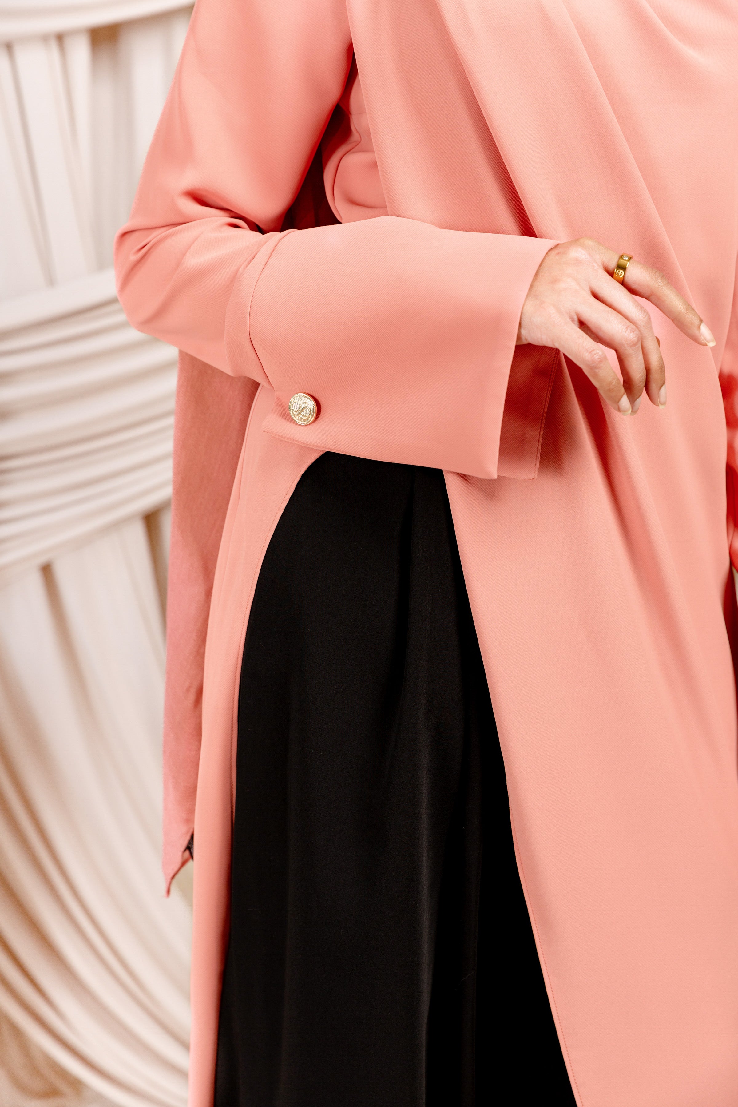 Salmon Floor Length Hardware Tunic