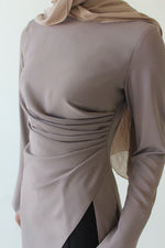 Load image into Gallery viewer, Mink Asymmetric Slit Tunic
