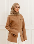 Camel Utility Slit Tunic