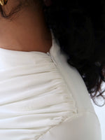 Load image into Gallery viewer, White Asymmetric Draped Dress
