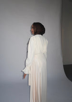 Load image into Gallery viewer, Pearl Cream Asymmetric Tunic Set + Slip Pants (3 Pc)
