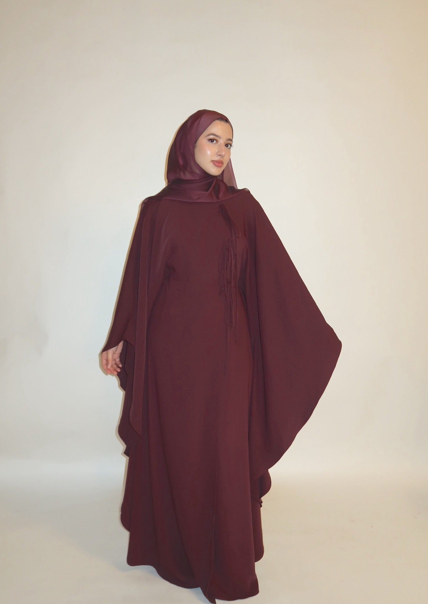 Plum Bow Tie Kaftan