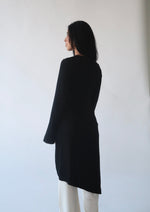 Load image into Gallery viewer, Black Asymmetric Slit Tunic
