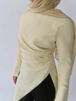 Load image into Gallery viewer, Butter Yellow Asymmetric Slit Tunic
