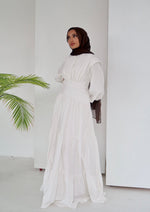 Load image into Gallery viewer, White Drop Waist Tiered Dress
