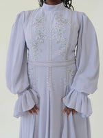 Load image into Gallery viewer, Periwinkle Beaded Appliqué Gown - Final Sale
