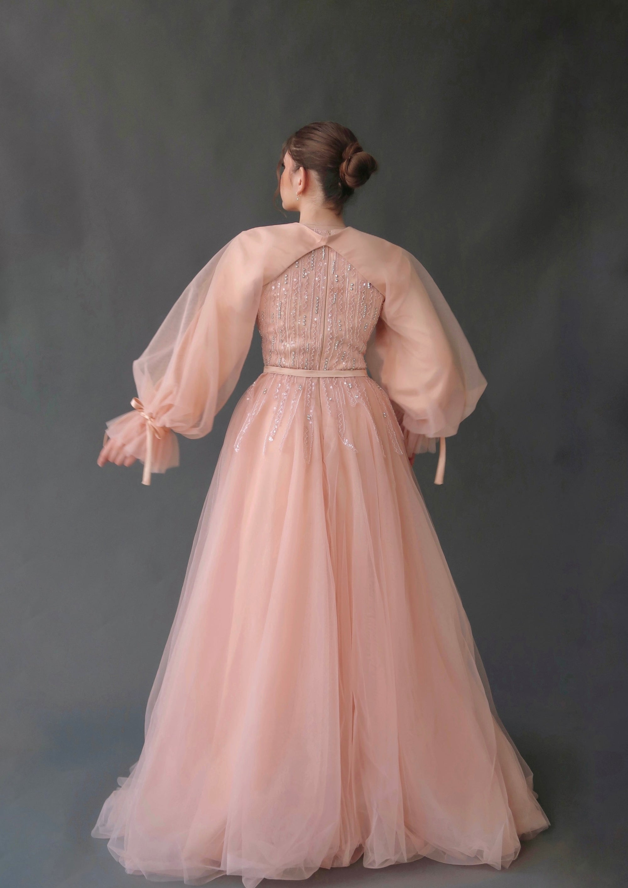 Peach Convertible Halter Neck Ball Gown Summer Evenings Peach Convertible Halter Neck Ball Gown Summer Evenings