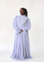 Load image into Gallery viewer, Periwinkle Beaded Appliqué Gown - Final Sale
