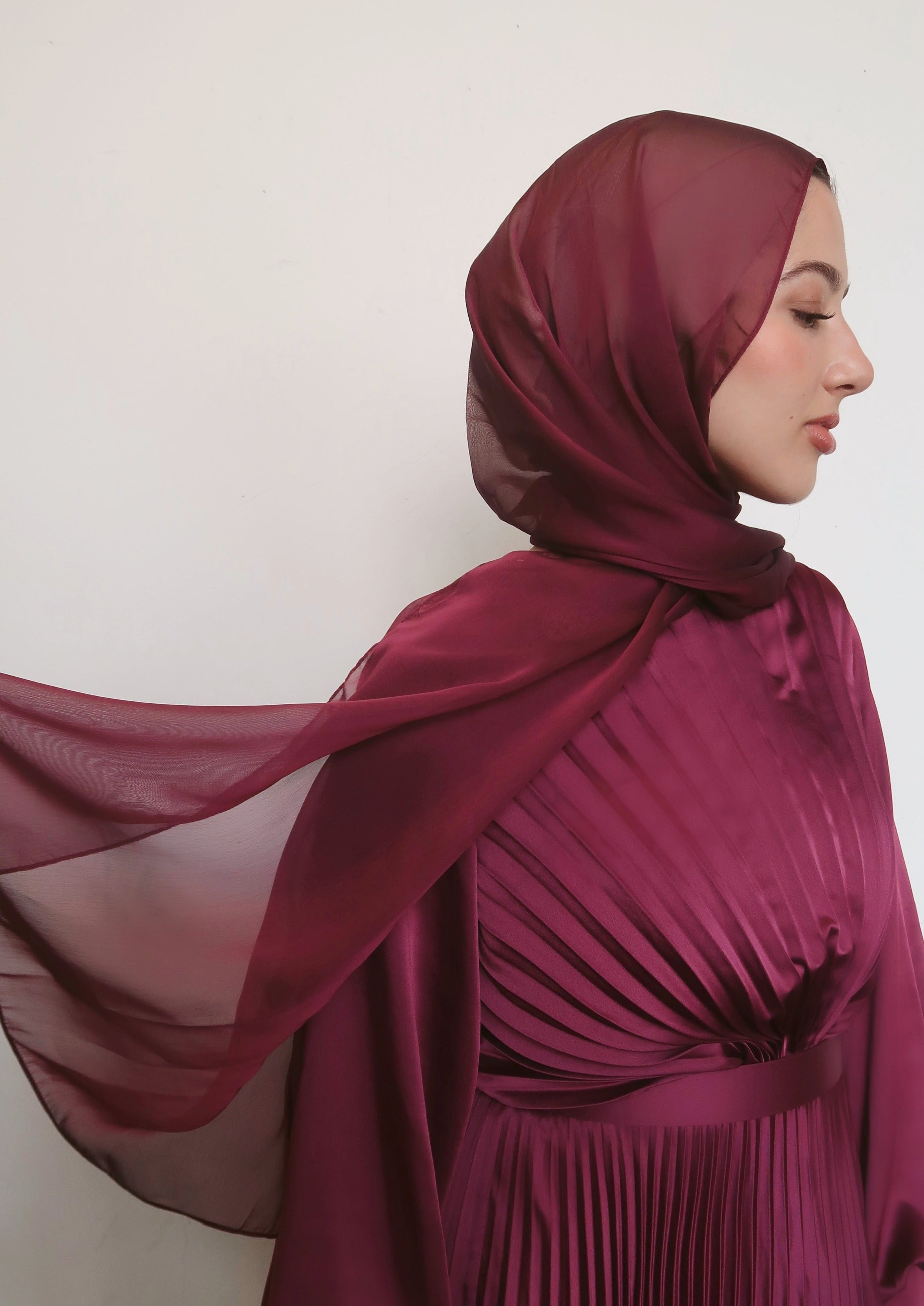 Deep Fuchsia Shimmering Scarf