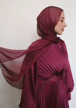 Load image into Gallery viewer, Maya Deep Fuchsia Pleated Gown
