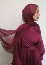 Load image into Gallery viewer, Maya Deep Fuchsia Pleated Gown
