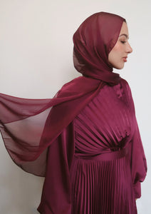 Maya Deep Fuchsia Pleated Gown