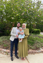 Load image into Gallery viewer, Olive Green Puff Sleeve Dress
