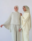 Mint Gray Cape Tunic Set