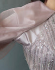 Mauve Purple Convertible Halter Neck Ball Gown