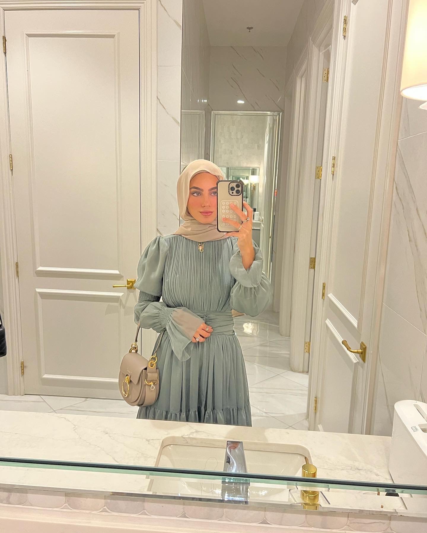 Sage Ruched Dress