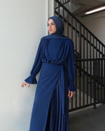 Load image into Gallery viewer, Navy Asymmetric Tunic Set (2 Pc)
