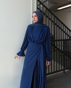 Navy Asymmetric Tunic Set (2 Pc)