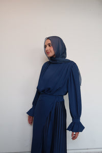 Navy Asymmetric Tunic Set (2 Pc)