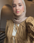 Golden Olive Cinched Cloak