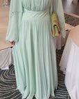 Icy Mint Structured Belt Gown