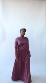 Load and play video in Gallery viewer, Plum Satin Slip Dress - Final Sale
