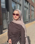 Dark Espresso Cotton Ruched Tunic