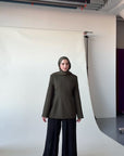 Moss Green Structured Tunic