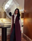 Plum Floor Length Vest