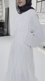 Load and play video in Gallery viewer, White Drop Waist Tiered Dress
